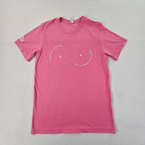 Bella + Canvas Tops - Pink Breast Cancer Awareness Graphic T Shirt Ed Morse Drive For A Cause Medium